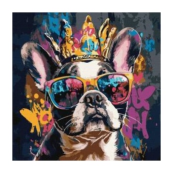 Ideyka Painting by numbers 40 x 40 cm KHO6706 Light bulldog AP0097