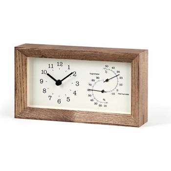 Lemnos Часовник с термометър и хигрометър Frame тъмен (LC13-14 BW)