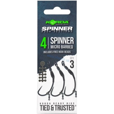 Korda Spinner Hook Sections Barbed veľ.4 3 ks