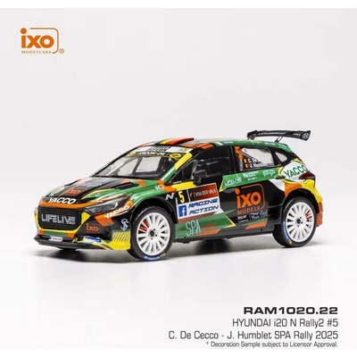 Hyundai i20 N Rally2 Spa Rally 2025 5 De Cecco HumbletIXO 1:43