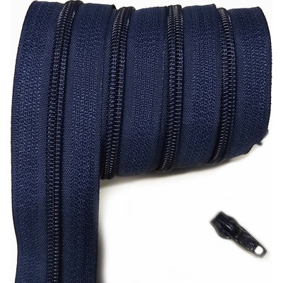 Zip spirálový tmavě modrý 5 mm metráž