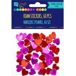 Dalprint Holographic Heart Foam Stickers 60pcs