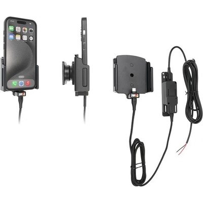 Brodit držák do auta na Apple iPhone 15 Pro/iPhone 15, nastavitelný, tl.8-12mm, se skrytým nabíjením 727376