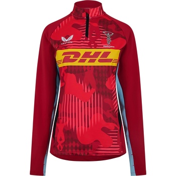 Castore Harlequins 1/4 Zip Midlayer 2024 2025 Womens - Red/Caviar