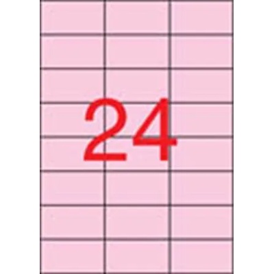 APLI Етикет, 70x37 mm, цветен, APLI, пастелно розов, 480 етикета в опаковка 11843 (11843)