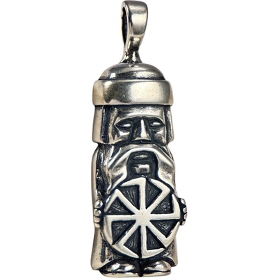 Drakkaria DOMOVOJ slovanský Dědek Hospodaříček kolovrat stříbrný přívěsek P4196