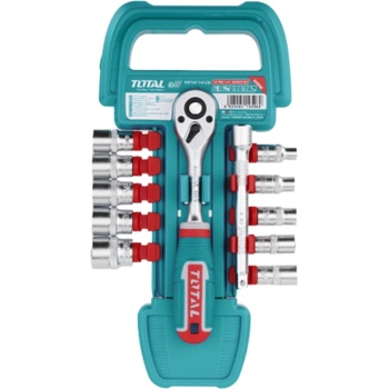 TOTAL Гедоре комплект total industrial 1/4", 12 части (tl ind tht14114126)