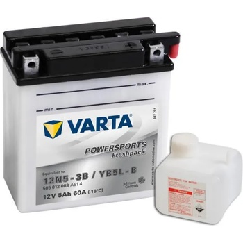 Image 1 of VARTA Powersports Freshpack 12V 5Ah right+ 12N5-3B/YB5L-B 505012003A514