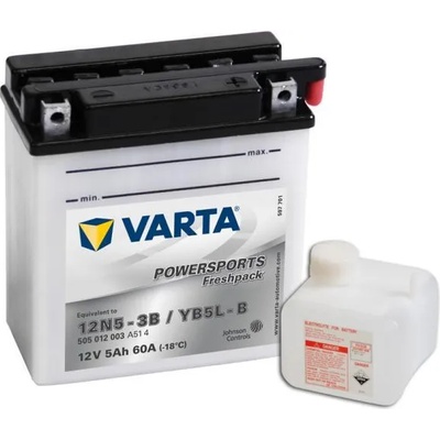 VARTA Powersports Freshpack 12V 5Ah right+ 12N5-3B/YB5L-B 505012003A514