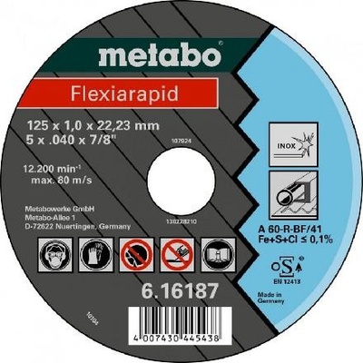 Metabo Řezný kotouč 125 x 22,23 mm 616187000