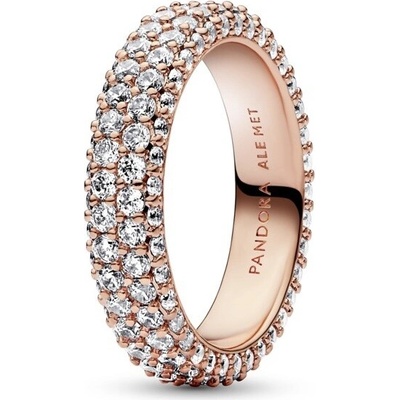 Pandora pozlacený prsten se zirkony Timeless Rose 182629C01