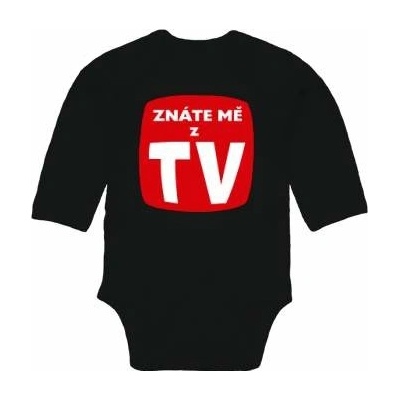 Dětské body dlouhý rukáv BIO Znáte mě z TV