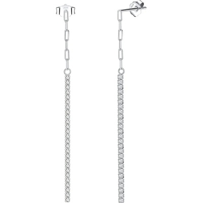 DELIS Дълги сребърни обеци 925, jw961, елегантен дизайн, с родиево покритие (jw961)
