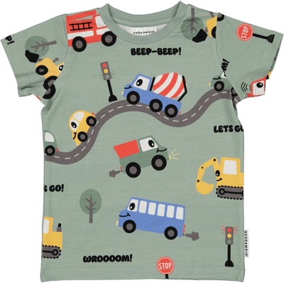 dětské bambusové tričko s krátkým rukávem Green tractor Geggamoja – Hledejceny.cz