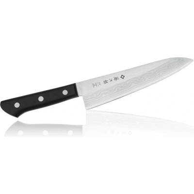 TOJIRO Кухненски нож Tojiro DP Damascus Chef, 18 см, неръждаема стомана, 37-пластова кована стомана, черен (F-332)
