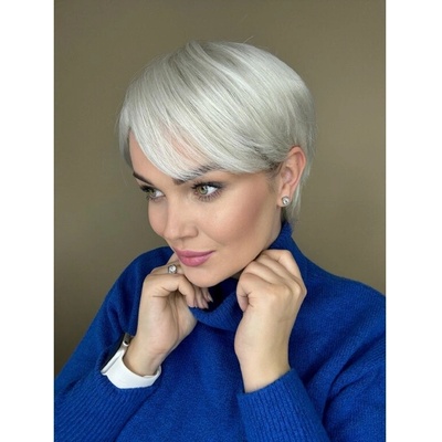 Arktická pixie parochňa z pravých a umelých vlasov Sandy