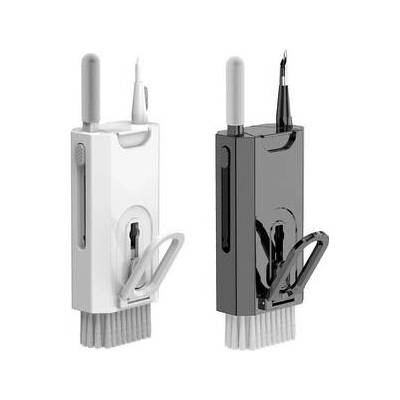 Sada na čištění klávesnice / sluchátek / telefonu / servisu, 8v1, bílá