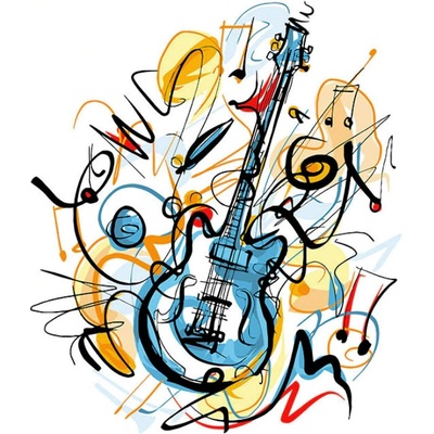 Malování podle čísel Guitar A6035