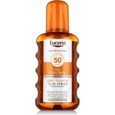Eucerin Sun Protection Oil Control Dry Touch Sun Spray Transparent SPF 50+ 200 ml – Hledejceny.cz