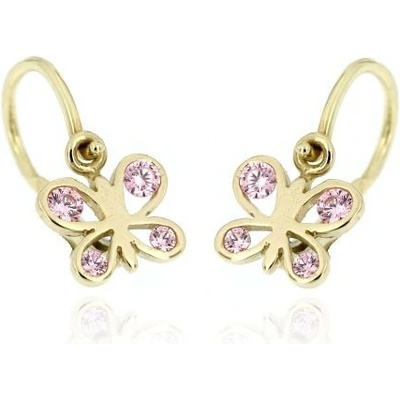 Zlatnictví U Kostela dětské zlaté náušnice motýlek 239100293R
