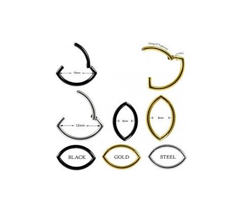 Piercingate piercing segment PKR00136 černá