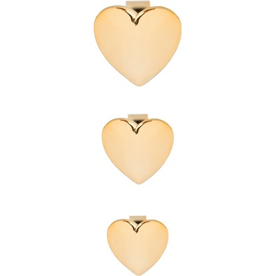 Franco Bene Set srdíčkových náušnic pozlacený 1001