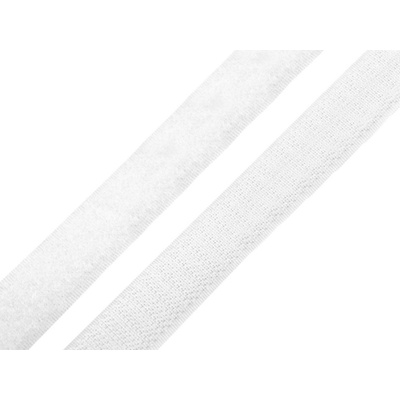 Prima-obchod Suchý zip háček + plyš šíře 16 mm bílý, černý PES/PA, barva Bílá