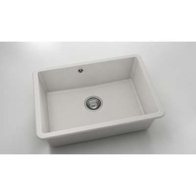 FAT Мивка за долно вграждане Vanguard 236, Fat Granite, 1001 бял, с включен сифон