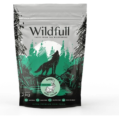 Wildfull dog rabbit mini size - Пълноценна суха храна за израснали кучета от мини породи, без зърно, със заешко месо, 2 кг