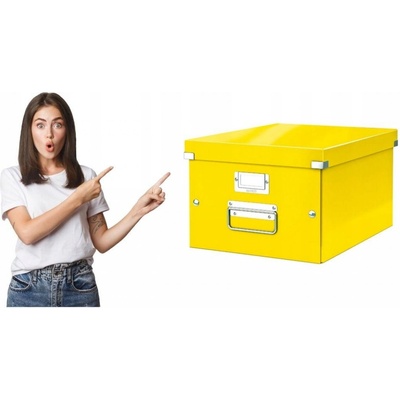 Leitz Univerzální krabice Click&Store, velikost M (A4), žlutá 60440016 – Zboží Živě