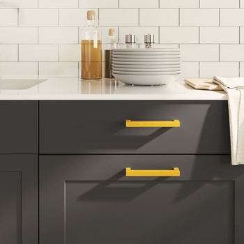 Image 1 of vidaXL Дръжки за шкафове, 20 бр, златиста, 128 мм, неръждаема стомана (3203645)