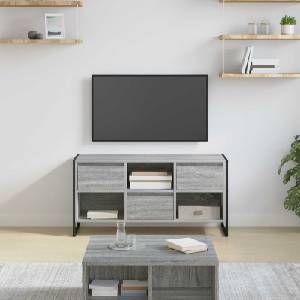 vidaXL ТВ шкаф 100 x 36 x 49, 5 см Сив Сонома Инженерна дървесина (886507)