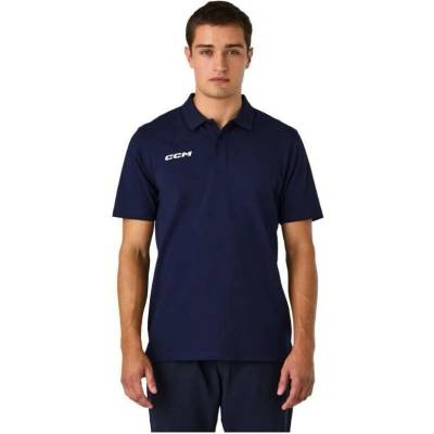CCM Team Short Sleeve Polo SR tmavo modré