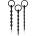 NMC Knot-Knot 3in1 Silicone Urethral Beaded Sounding Set Black