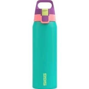 SIGG - Insulated drinking bottle - Thermos bottle Shield Therm One Multicolor Reef - carbonated drinks - leak-proof - dishwasher safe - BPA-free - 90% recycled stainless steel - turquoise - 0.75L - 6228.20