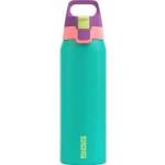 SIGG - Insulated drinking bottle - Thermos bottle Shield Therm One Multicolor Reef - carbonated drinks - leak-proof - dishwasher safe - BPA-free - 90% recycled stainless steel - turquoise - 0.75L - 6228.20