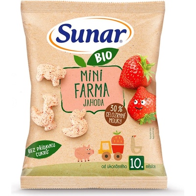 Sunar BIO detské chrumky mini farma jahoda 8 g