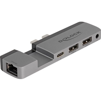 Image 1 of Delock Докинг станция Delock 87757 за MacBook Pro и Air, 4-in-1, Thunderbolt 4, 100W PD, Сива (DELOCK-87757)