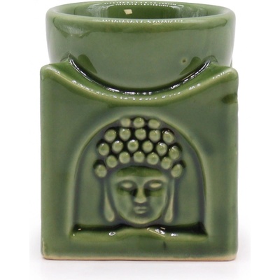 AWM Štvorcová Budha Aroma Lampa Tmavý nefrit