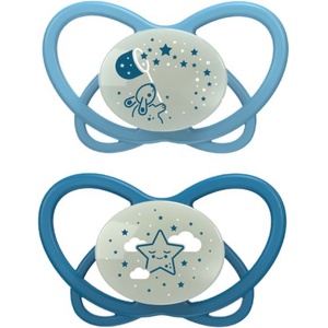 NIP Силиконови залъгалки NIP My Butterfly Green - Зайче и звездичка, 0-6 м, 2 броя, сини (34000821316249) - ozone