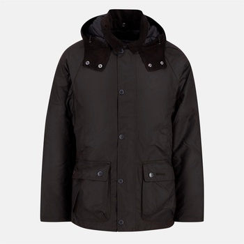 Barbour Яке Barbour Men's Modern Beaufort Quilted Hooded Full Zip Wax Jacket - Dk Brown/Oak