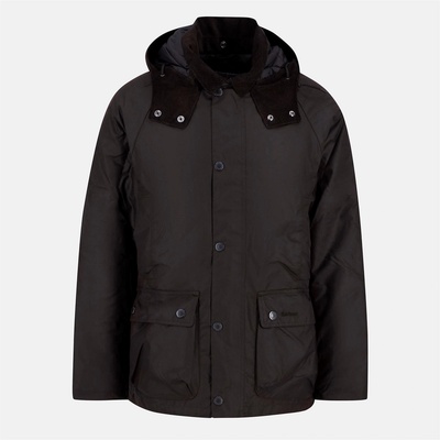 Barbour Яке Barbour Men's Modern Beaufort Quilted Hooded Full Zip Wax Jacket - Dk Brown/Oak