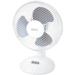Muhler Вентилатор настолен 9'' Muhler FM-9, Мощност 20W, Механично управление, 2 степени, 3 перки, Осцилация, Бял със сив (KT-1003839)