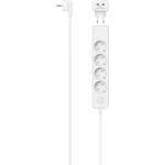 Hama Разклонител 5 гнезда, 17 w, 2хusb-c, превключвател, 1, 4 м, бял (hama-223191)