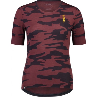 Mons Royale merino CADENCE HALF ZIP chocolate camo