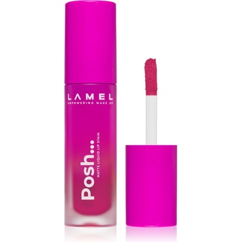 Image 1 of LAMEL Posh Matte Liquid Lip Stain дълготрайно матово течно червило цвят №408 Passion Pink 4 гр