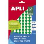 APLI Етикети, кръгли, 10 мм, с ръкописен текст, цветни, apli, зелени, 1008 етикета в опаковка 2733 (2733)
