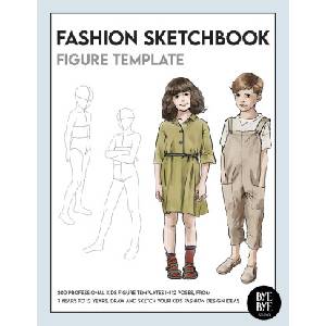 Bye Bye Studio Fashion Sketchbook Kids Figure Template | Bye Bye Studio