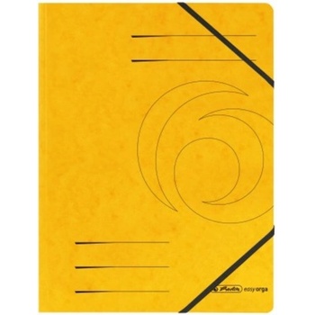 Image 1 of Herlitz Папка Herlitz Easy Orga, за документи, изработена от картон, с три капака и ластик, размер 250х340мм, жълта (OK100179)