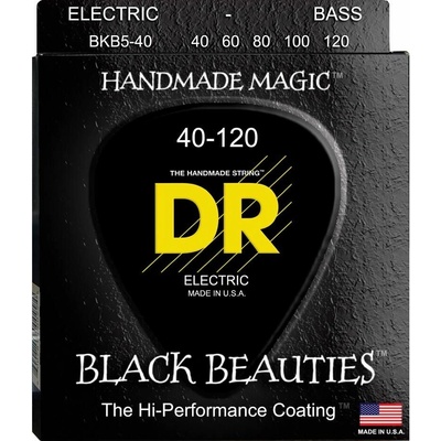 DR Strings Black Beauties BKB5-40